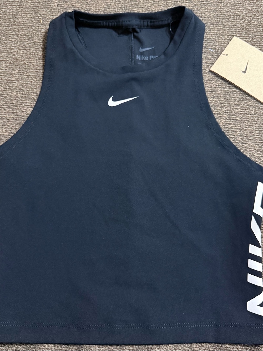 Nike Black Dri-FIT Crop Tank Training Sports Bra